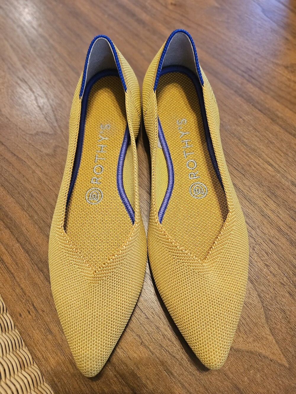 New! ROTHY'S THE POINT MARIGOLD YELLOW BALLET FLAT SHOES WOMEN'S 7.5